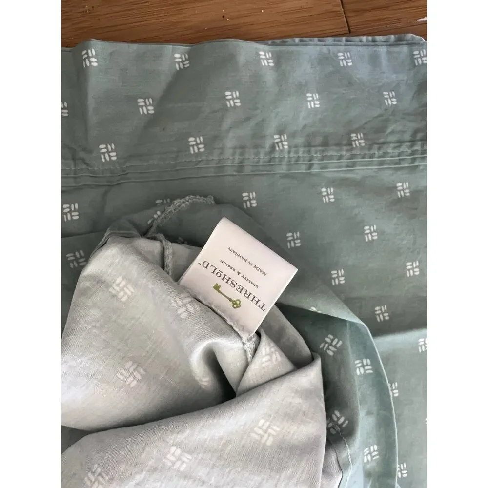 Threshold 100% Organic Cotton 4-Piece Sheet Set Full Size Sage Green Performanc